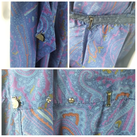 St.Gillian By Kay Unger Vintage Paisley Wrap Dress - Picture 8 of 8